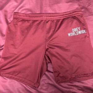 Vintage Obey red shorts